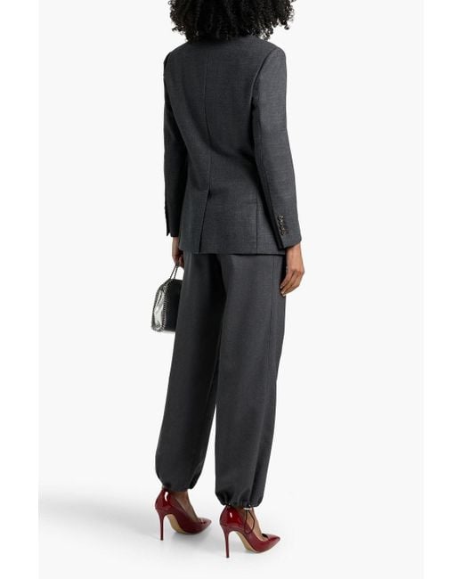 Brunello Cucinelli Black Bead-Embellished Wool And Cotton-Blend Blazer