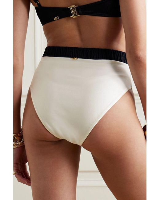 PATBO Black Seashell zweifarbiges bikini-höschen mit verzierung