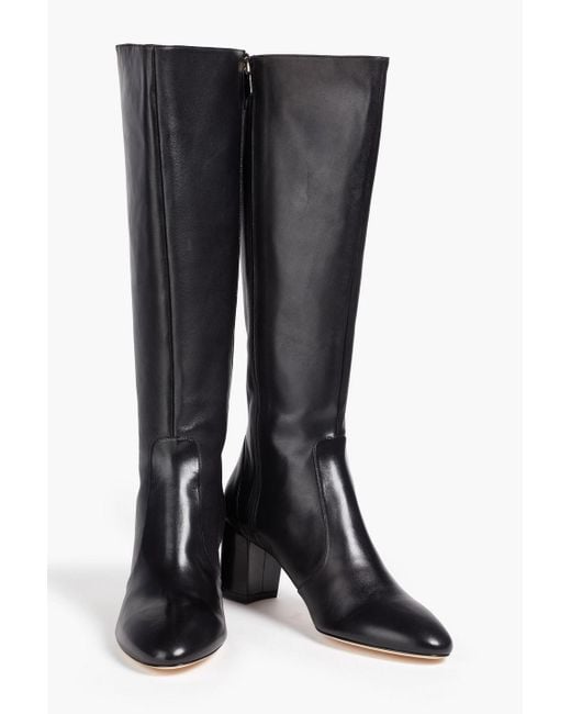 Stuart Weitzman Black Yuliana 60 Leather Knee Boots