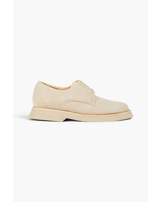Jacquemus White Carre Suede Derby Shoes for men