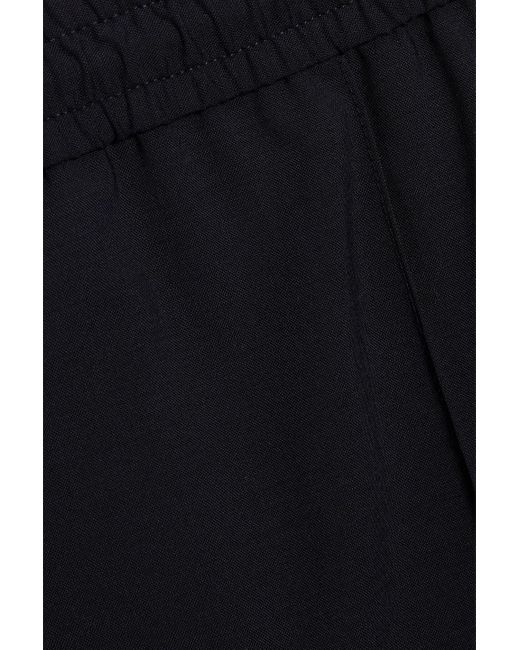 Theory Blue Tapered Wool-blend Drawstring Pants for men