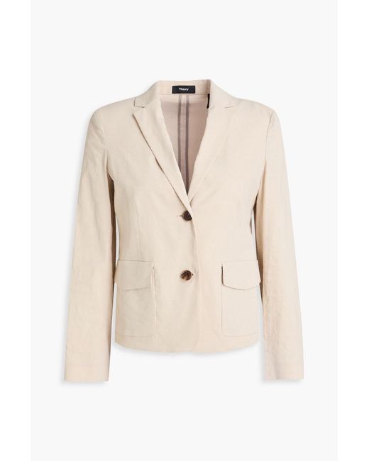 Theory Natural Linen-blend Blazer