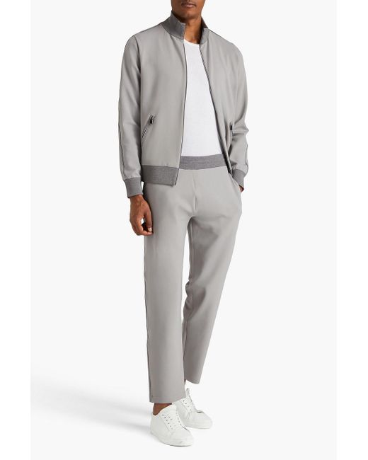Canali Gray Stretch-jersey Sweatpants for men