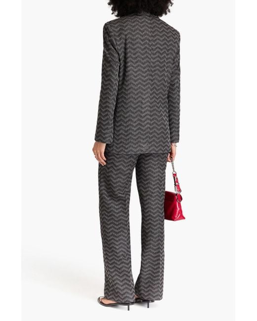 Missoni Black Crochet-knit Cotton Blazer