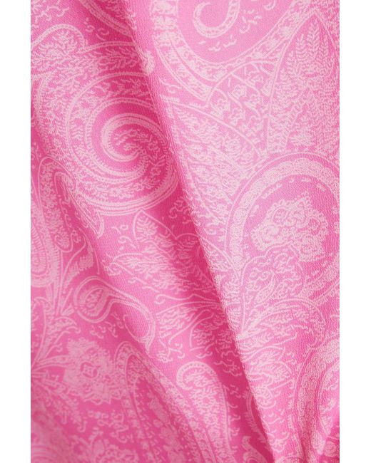 Etro Pink Paisley-print Georgette Kaftan