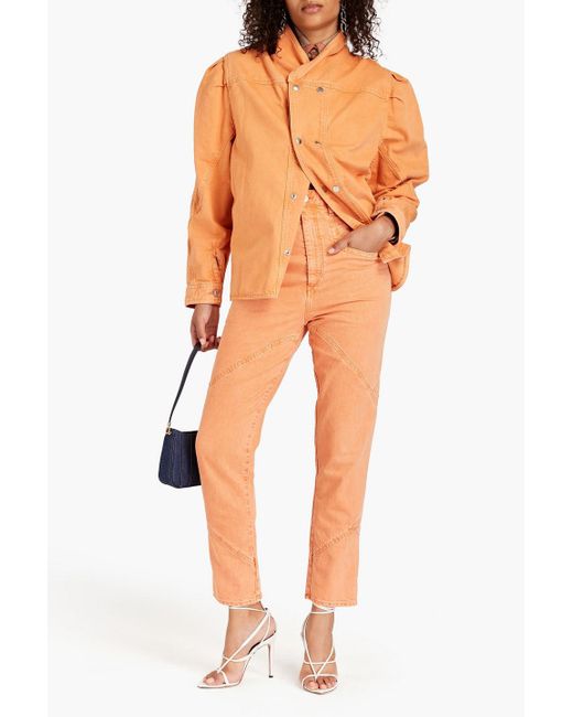 Isabel Marant Orange Eloisa High-rise Tapered Jeans