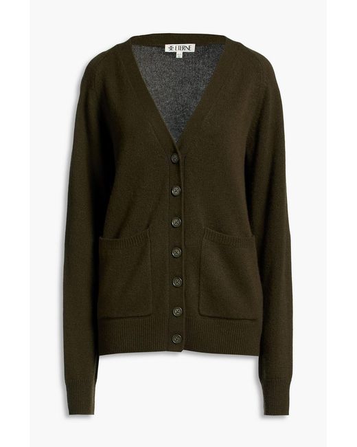 ÉTERNE Green Theodore Cashmere Cardigan