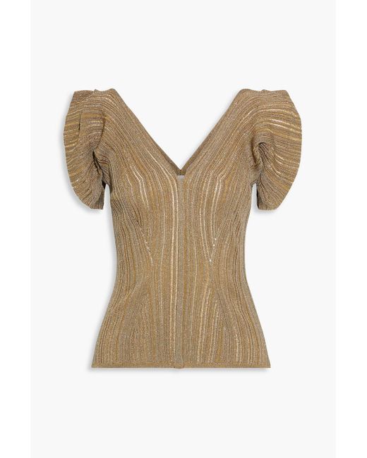 Chloé Natural Ribbed-Knit Top