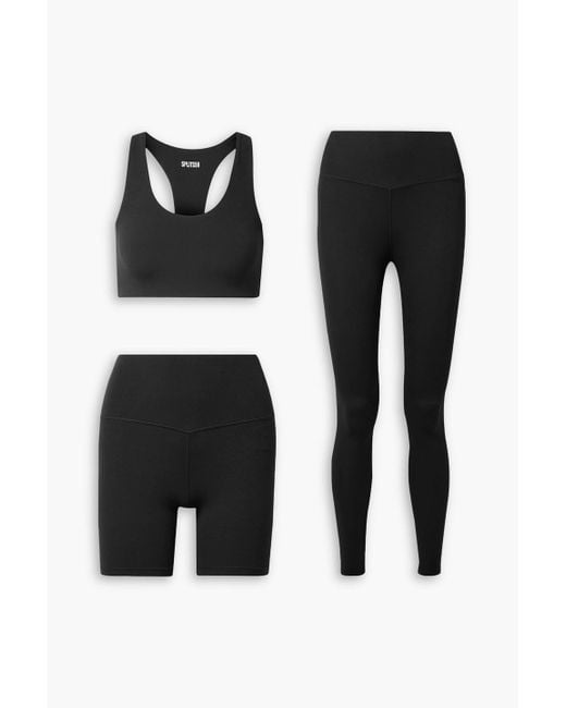 Splits59 Airweight Stretch-jersey leggings, Shorts And Sports Bra