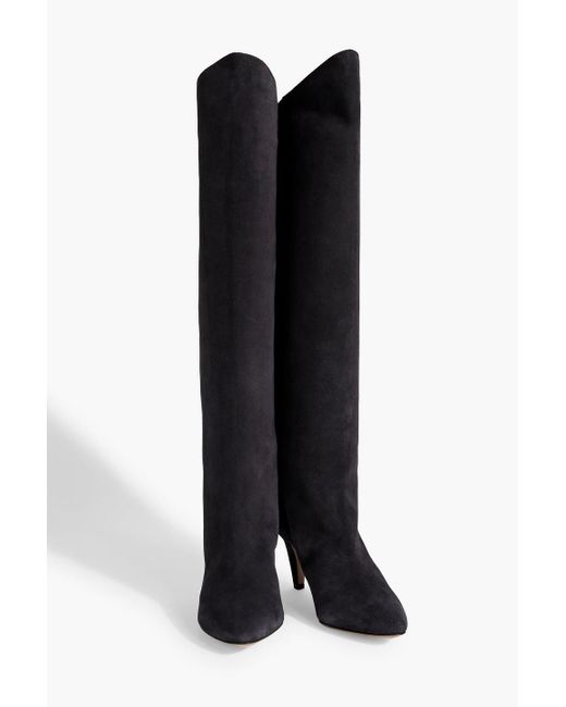 Isabel Marant Black Laspi Suede Knee Boots