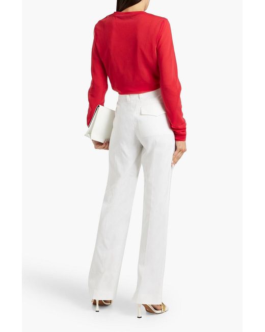 Proenza Schouler Red Dara Chiffon Top