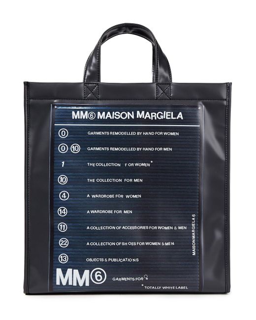 MM6 by Maison Martin Margiela Motocross Appliquéd Faux Leather Tote Dark Gray