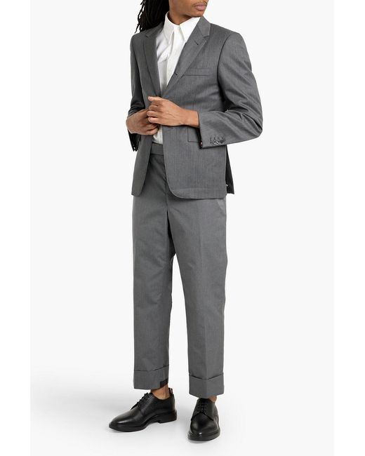 Thom Browne Gray Wool Blazer for men