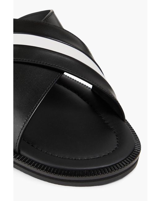 Bally Black Jaabir Two-Tone Leather Sandals for men