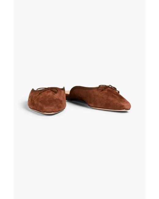 Veronica Beard White Catherine Suede Mules