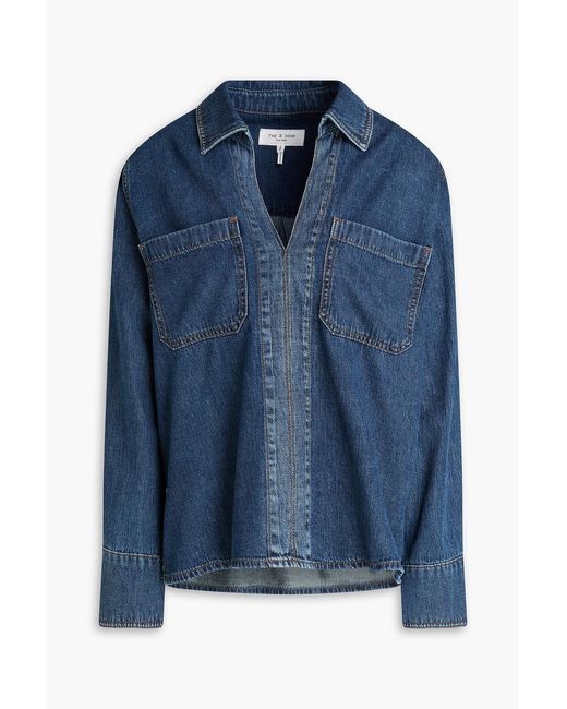 Rag & Bone Blue Channing Denim Shirt