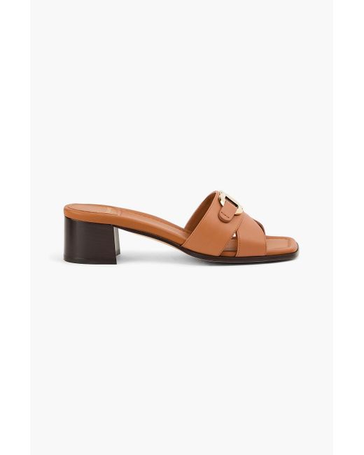 Ferragamo White Lorelie sandalen aus leder mit verzierung