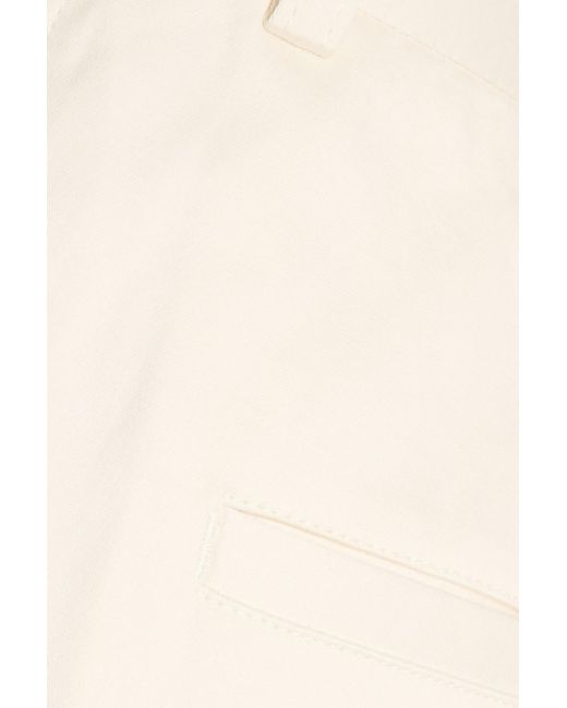 Totême White Cotton And Linen-Blend Twill Straight-Leg Pants