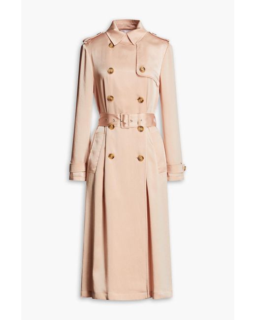 RED Valentino Natural Pleated Satin Trench Coat