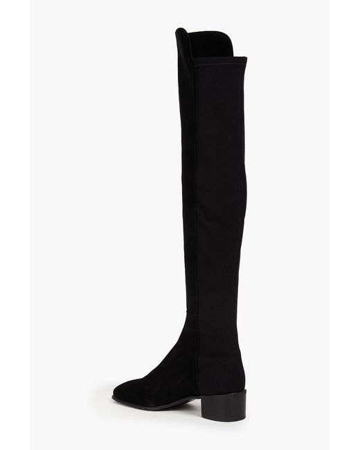 Stuart Weitzman Black City Microstretch And Suede Over-the-knee Boots