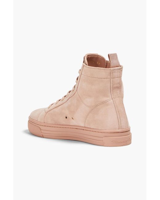 Gianvito Rossi Pink Suede High-top Sneakers