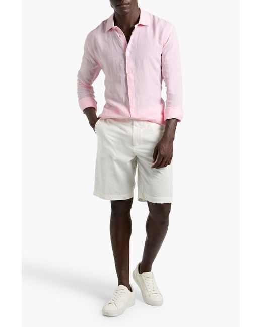 Orlebar Brown Pink Giles Linen Shirt for men