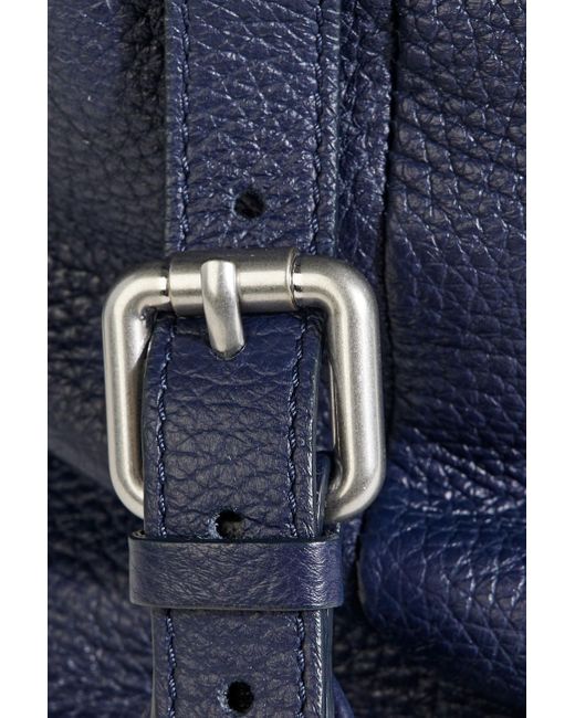 Maison Margiela Blue Pebbled-leather Messenger Bag for men