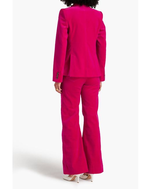 Victoria Beckham Pink Cotton-blend Velvet Blazer