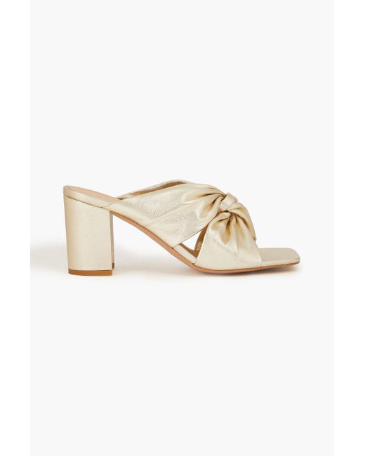Claudie Pierlot White Archipel Twisted Leather Mules