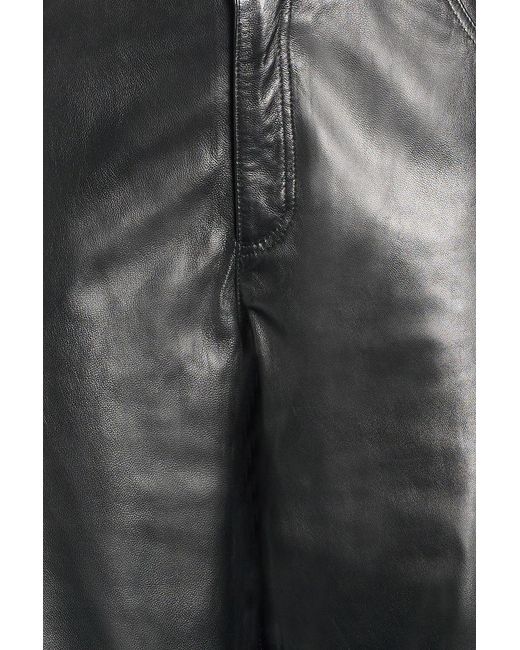 Arma Black Polly Leather Wide-leg Pants