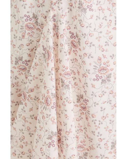 Polo Ralph Lauren Pink Floral-Print Cotton-Poplin Mini Skirt