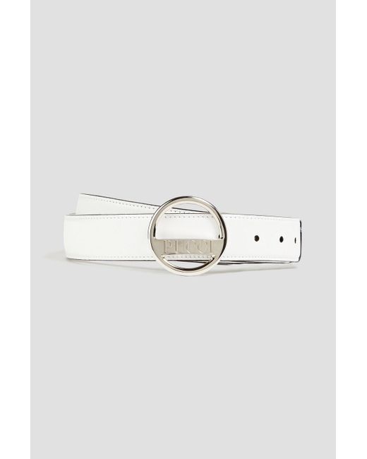 Emilio Pucci White Leather Belt