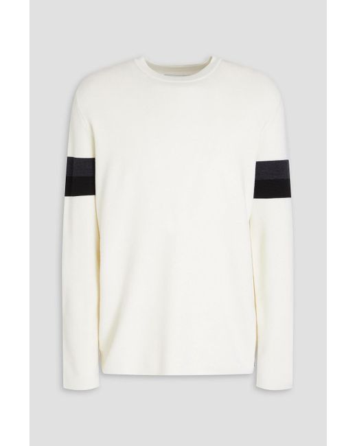 Aztech Mountain White Shell-trimmed Wool Sweater for men