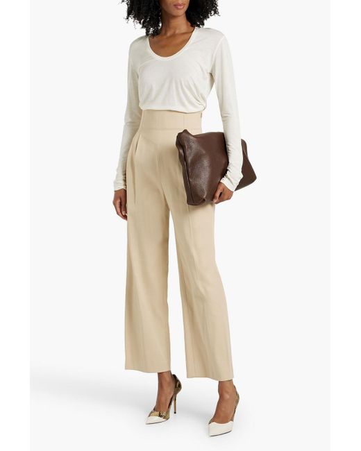 Another Tomorrow White Lyocell-Jersey Top