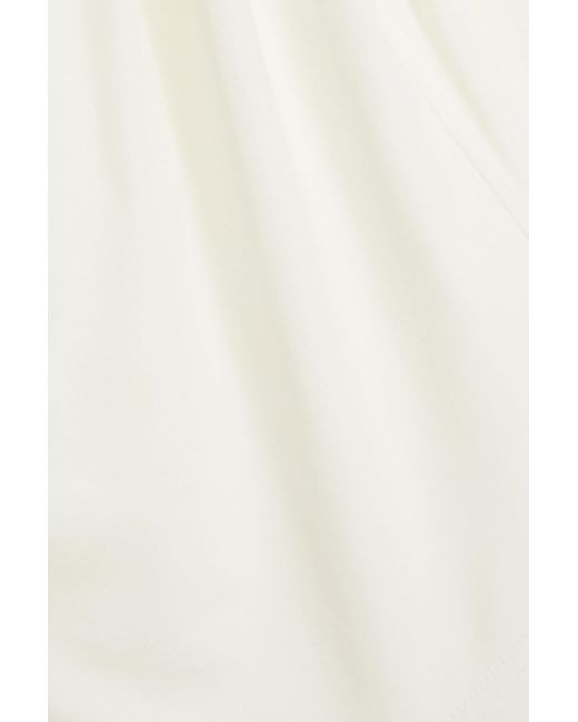 J.W. Anderson White Midikleid aus stretch-jersey mit asymmetrischer schulterpartie