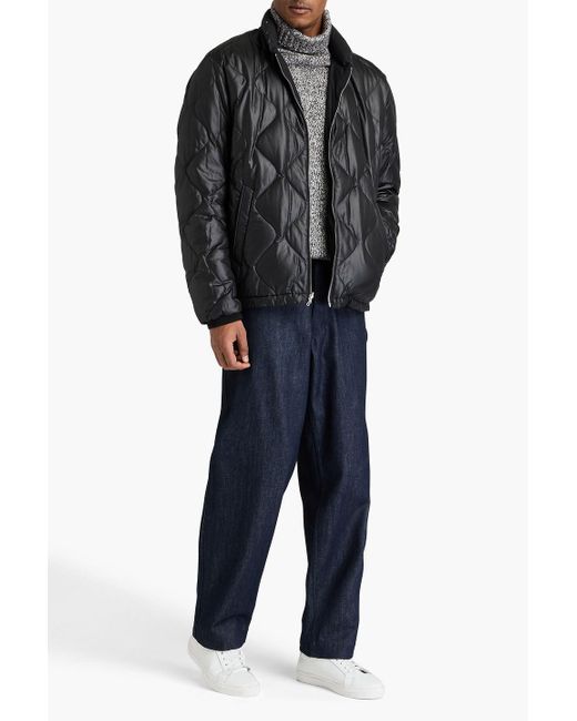 Rag & Bone Black Eclipse Reversible Quilted Ripstop Bomber Jacket for men