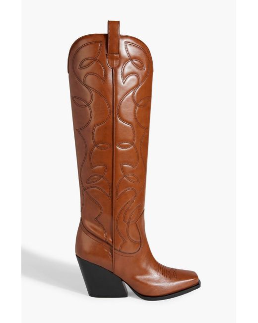 Stella McCartney Brown Cowboy Faux Leather Boots