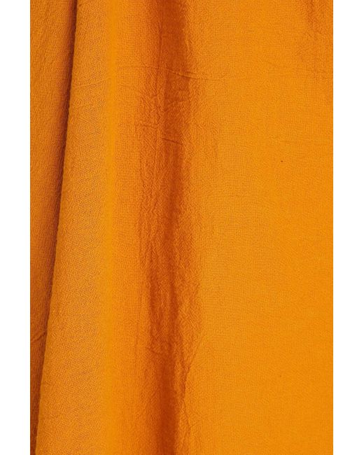 Caravana Orange Mahahual minikleid aus baumwollgaze mit rückenausschnitt