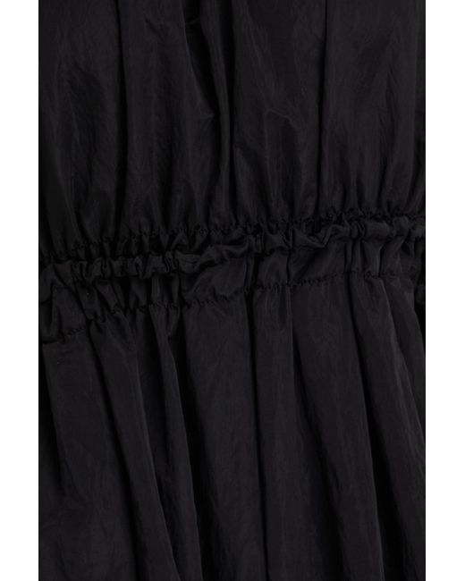 Rejina Pyo Black Lydia Off-the-shoulder Silk-satin And Taffeta Midi Dress