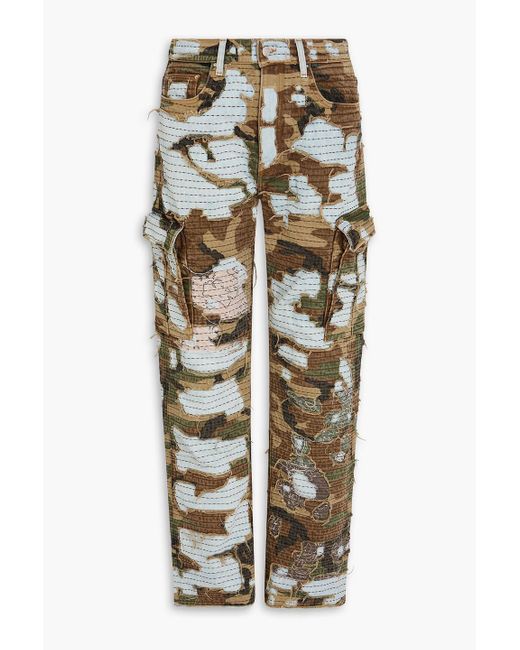 Amiri Blue Patchwork-effect Denim Jeans for men
