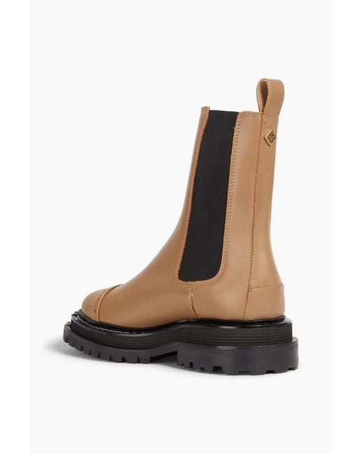 Sandro Brown Liam Embellished Leather Chelsea Boots