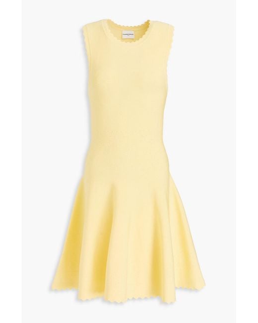 Claudie Pierlot Yellow Knitted Mini Dress