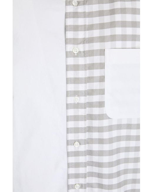 Thom Browne Hemd aus baumwoll-oxford mit gingham-karo in White für Herren