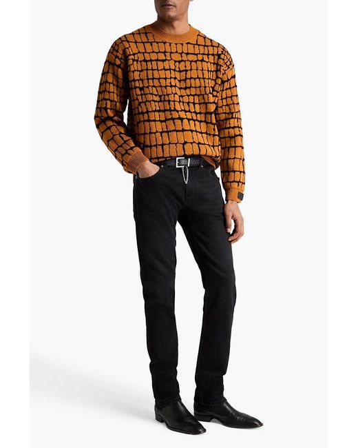 Versace Black Slim-Fit Denim Jeans for men