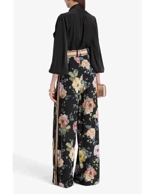 Zimmermann Black Pussy-bow Silk Blouse