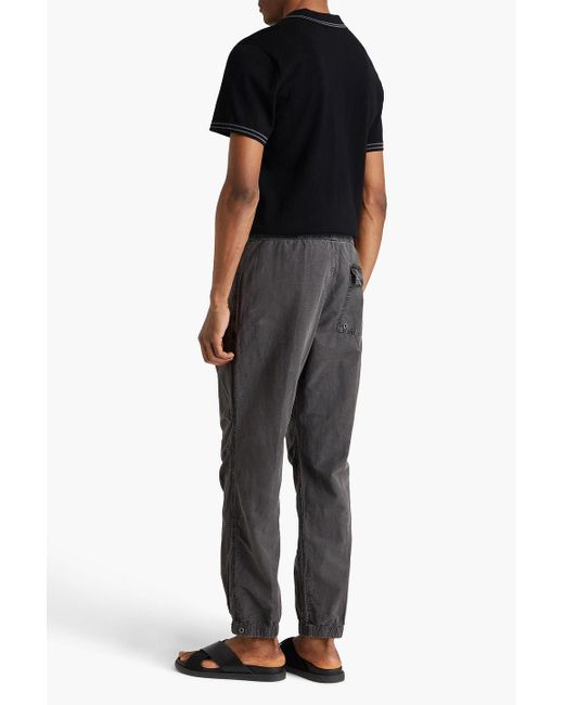 James Perse Gray Cotton And Hemp-blend Pants for men