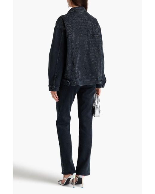Jonathan Simkhai Blue Lambert Crystal-embellished Denim Jacket