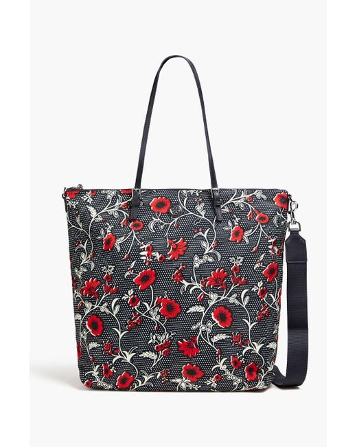 Tory Burch Red Virginia Printed Shell Tote