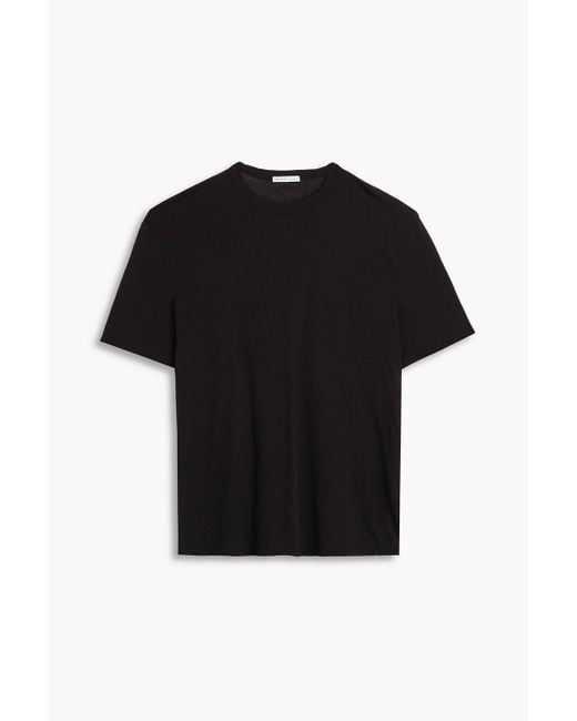 James Perse Black Slub Cotton-jersey T-shirt