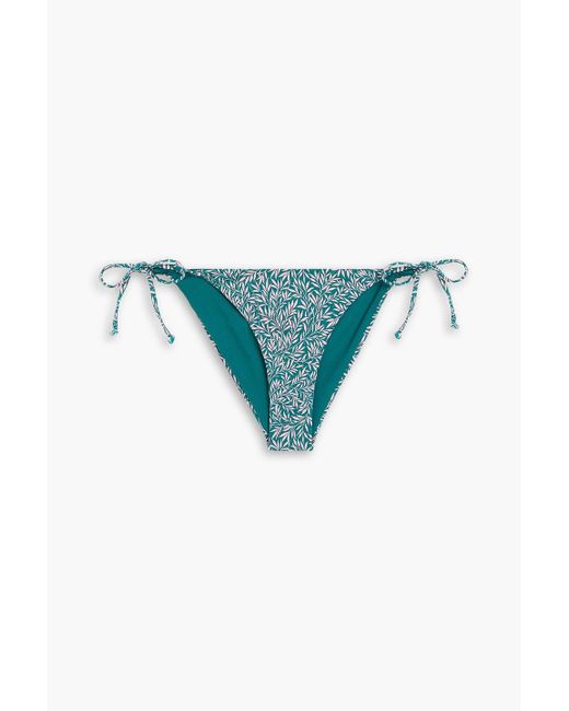 Onia Blue Kate Liberty-print Low-rise Bikini Briefs
